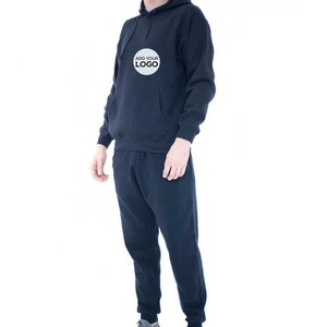 Men's Hooded Solid 2-Piece Athletic Jogging <b>Track</b> suits - Product Image 3