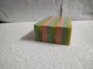 Boîte d'incrustation de résine multicolore de qualité supérieure pour le stockage de bijoux ou la décoration de la maison technique polie - Product Image 4