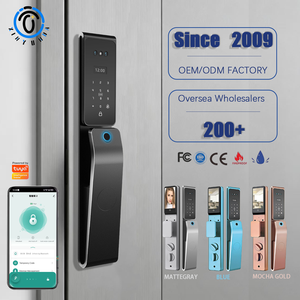 Serrure de porte intelligente en aluminium avec empreinte digitale et caméra pour appartement - Product Image 2