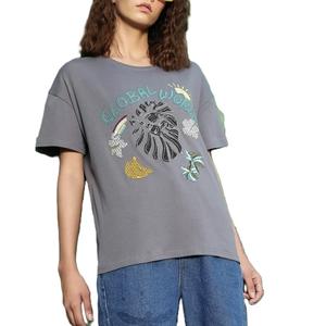 T-shirt graphique pour femmes en coton personnalisé vintage t-shirt personnalisé impression de t-shirt blanc pour femmes du Bangladesh vente en gros - Product Image 6