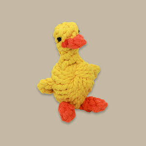 Sunny, le canard jaune mignon, jouet pour chien écologique en corde, fabriqué en plastique et en peluche, emballé dans un sac en matériau PP - Product Image 2