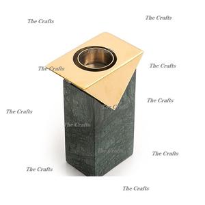 Bougeoir en marbre et en métal Taille et forme personnalisées Bougeoir pour fête de mariage et événements - Product Image 4