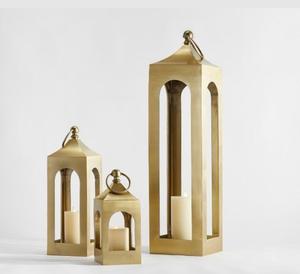 Standard Design Cast Aluminum <b>Lanterns</b> <b>Brass</b> Plated Eco-Friendly Handmade for Home Wedding Christmas Tabletop Lighting - Product Image 6