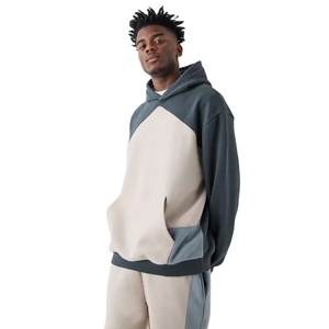 Conjunto de pantalones de chándal con capucha de gran tamaño personalizado para hombre con mangas raglán, ropa de calle con hombros caídos, chándal para invierno - Product Image 2
