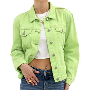 Veste en jean élégante pour femmes avec design de mode moderne, tissu respirant, tenue confortable pour toutes les occasions décontractées - Product Image 2