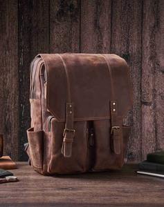 กระเป๋าเป้สะพายหลังสำหรับเดินทางทุกวันทำด้วยมือหนังแท้ลายเนื้อไม้ดีไซน์เฉพาะตัว - Product Image 3