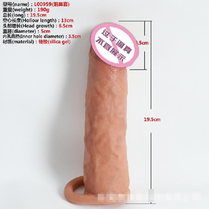 Vibrateur pour hommes - Anneau pénien en cristal avec longueur et texture accrues - Product Image 3