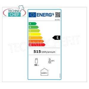 Réfrigérateur électrique à 1 porte, vitrine pour boissons, température +2/+10°C, 105 L, classe E, largeur 36 cm - Product Image 1