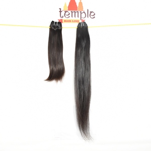 Paquete 100% máquina doble trama ninguna cutícula alineada indio venta al por mayor onda Color Natural negro mujeres cabello humano cabello Remy - Product Image 3