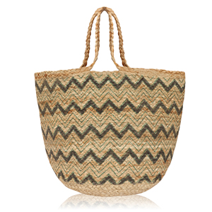 Sac à main en jute tressé bohème écologique, fait main, pour femmes, décontracté, plage, voyage, ouvert, à porter à l'épaule - Product Image 1