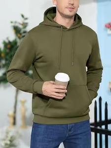 Estilo hip-hop Street Wear Pullover Diseño Sudaderas con capucha Mejor calidad Liso Logotipo personalizado Hombres Slim Fit Warm Hoodies Sudaderas con capucha de moda - Product Image 2