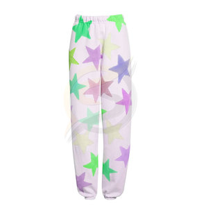 Men's High Quality Casual Athletic Fleece Jogger Men's Pants Sublimation Stars Printed Fleece Men's <b>Trousers</b> - Product Image 4