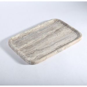 Elegante Bandeja Rectangular de Piedra con Superficie Lisa para Baño, Bandeja Decorativa de Lujo para Perfumes, Joyas, Decoración de Mesa de Centro - Product Image 5