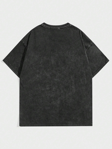 T-shirt homme avec impression de flocons de neige en détresse, adapté à une tenue décontractée au printemps et à l'été 2024 - Product Image 2