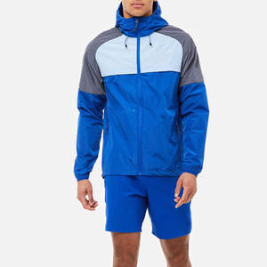 ชุดเซ็ตเสื้อแจ็คเก็ตกันลมและกางเกงขาสั้นผู้ชาย ปักโลโก้ตามสั่ง ผ้าไนลอนระบายอากาศ พร้อมฮู้ด - Product Image 1