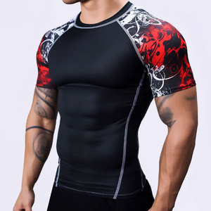 เสื้อ BJJ แบบรัดรูปแขนสั้นใช้ได้ทั้งชายและหญิงเสื้อผ้า MMA แบบรัดรูปพิมพ์ลายแบบกำหนดเองเทคโนโลยี OEM - Product Image 5