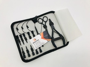 Kit de herramientas de alicates para extensiones de pelo de acero inoxidable negro mate de alta calidad al por mayor con etiqueta privada personalizada - Product Image 5