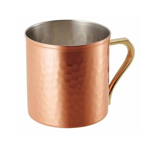 Tazas de cobre reales Taza de cobre al por mayor Taza de cerveza de café Vodka martillado Mula Taza de cobre Fabricante caliente en Inda - Product Image 1