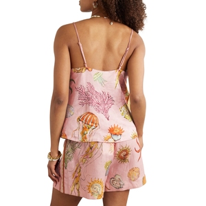 Breathable <b>Womens</b> Camisoles <b>Sexy</b> Mesh Camisole <b>Lingerie</b> Top Printed Casual Camisole Set Summer Comfortable Wear for <b>Women</b> - Product Image 3
