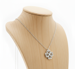 Collar con Colgante de Trébol Minimalista Moderno y Popular para Mujer, Cadena de Plata de Ley de Alta Calidad con Baño de Oro Rosa, Regalo de Terceros - Product Image 4