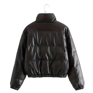 Fabricant OEM Vêtements d'extérieur d'hiver pour femmes Blouson matelassé personnalisé Blousons matelassés imperméables personnalisés pour femmes Brillants AFS-PJ-012 - Product Image 3