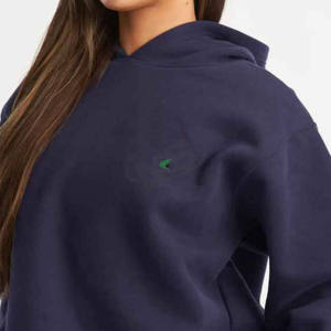 Premium Women Tracksuit Custom Logo Solid <b>Hooded</b> Winter Streetwear Lightweight Eco Friendly Cotton Set - Product Image 3