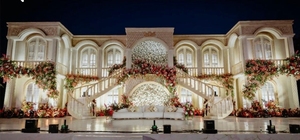 Mandap floral de luxe traditionnel et moderne Design rustique Arc de fée en fer bohème Élévation extérieure minimaliste Mandap - Product Image 2