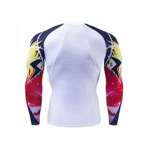 2023 Rash Guard à manches longues pour hommes sublimés personnalisés Meilleure vente Services OEM simples disponibles - Product Image 5