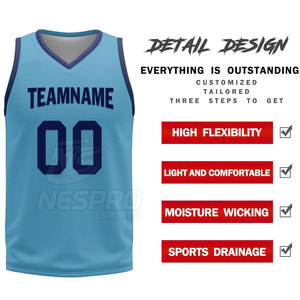 Uniforme de basket-ball réversible double face 2 en 1 Maillot d'équipe Taille plus grande Été Respirant Séchage rapide - Product Image 5