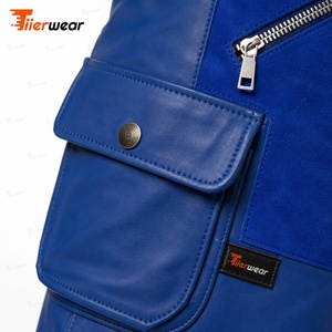 Pantalones Cortos Cargo Azules para Hombre, Cintura Media, Secado Rápido, Poliéster, Bermuda Casual con Bolsillos, Cierre de Botón, Color Sólido, Tejido de Tela - Product Image 6