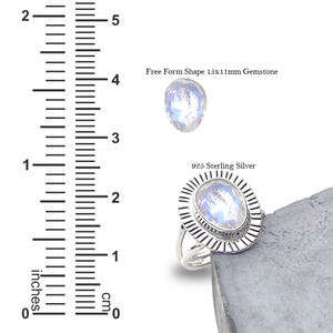 Vente en gros 925 argent Sterling bague de naissance pour femme calcédoine verte pierre précieuse diamant forme libre pince mariages fêtes - Product Image 3