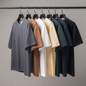 Venta al por mayor de logotipo de impresión personalizada 300 Gsm Oversized Blank Drop Shoulder T-shirt Heavyweight Men's T Shirt 100% Cotton Print - Product Image 1