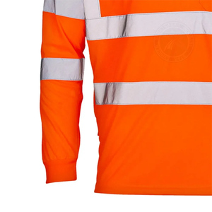 Camiseta DE SEGURIDAD reflectante de algodón 100% de alta visibilidad de alta resistencia tipo R Clase 3 mangas largas disponibles en varios tamaños - Product Image 2