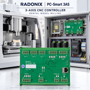 RADONIX PC-Smart 3AS Contrôleur CNC 3 axes pour machines de fraisage de cire dentaire et de modèles en PMMA - Product Image 1