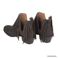 Bottes de cow-boy occidentales en cuir de vachette faites à la main pour femmes semelle intérieure en PVC de style d'été en cuir véritable fabriquée en Inde