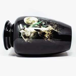 Urne pour Cendres Adulte Homme/Femme Loup-3 Loups Urne de Crémation pour Cendres Humaines Urne de Crémation en Métal Fabriquée à la Main - Product Image 6