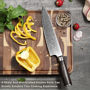 มีดเชฟมืออาชีพทำจากเหล็กดามัสกัสญี่ปุ่นพร้อมที่จับไม้ - Product Image 6