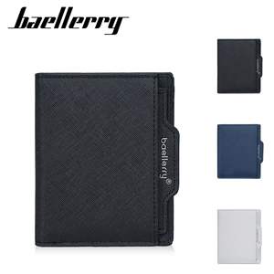 Nouveau <span class=keywords><strong>portefeuille</strong></span> court noir résistant à l'usure, porte-cartes multi-fentes, petit <span class=keywords><strong>portefeuille</strong></span> simple pour homme - Product Image 5