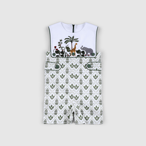 BC1449 - Combinaison de jardin Safari avec détails brodés à la main ODM/OEM Automne Sans manches Certifiée OEKO-TEX Écologique - Product Image 1