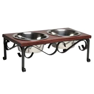 New Customized Stand Design Stainless-Steel Bowls for <b>Dogs</b> Raised Pet <b>Food</b> Bowls Feeders for <b>Dog</b> and Cat <b>Food</b> & Water Pet Bowl - Product Image 1