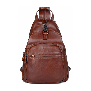 Unisex Leather Office Backpack Customized Logo Waterproof Laptop Sleeves Casual Travel Factory Supply - Product Image 1
