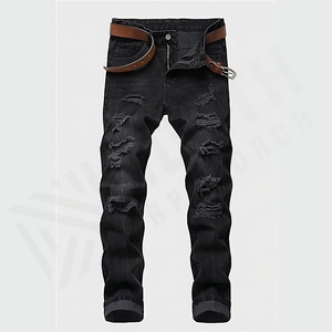 Dernier design de jeans en denim, échantillon d'achat en gros, sur mesure, déchiré, délavé, respirant, pantalon personnalisé, couleur personnalisée, vente en gros, OEM - Product Image 1