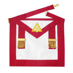 Bajo MOQ Masonic Regalia Delantal Alta calidad Irish Royal Arch Companion Delantal de piel de cordero para la venta - Product Image 1