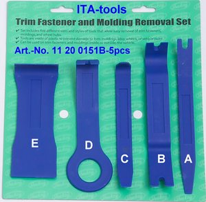 Juego de 5 Piezas de Herramientas para Remover Molduras y Fijaciones de Nylon + Fibra de Vidrio, Proveedor de Taiwán - Product Image 3