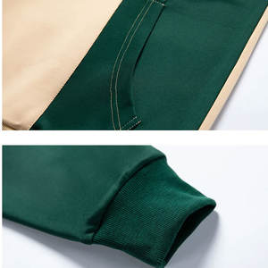 Sweat à capuche 3 panneaux en coton molletonné brodé de créateur personnalisé Techniques bouffantes 3D coupe régulière veste 3 tons de couleur chaud régulier - Product Image 2