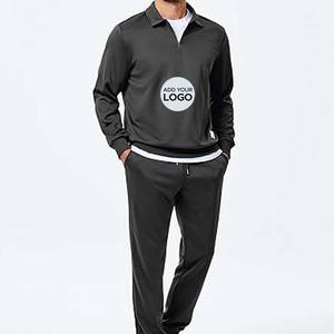 <b>men's</b> Tracksuits 2 Piece Casual Athletic Sweatsuit <b>Quarter</b> <b>Zip</b> Pullover Long Sleeve Running Sport Tracksuits - Product Image 4