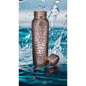 Best Quality 100% Pure Copper Tumbler Hammered Design Water Bottle Wholesale Price From India New Arrival Fantastic Item - Product Image 3