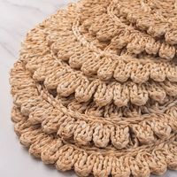 Nouveau style moins cher article fait à la main tressé jonc de mer paille napperon plateau de service jacinthe d'eau vaisselle pour la maison et la cuisine