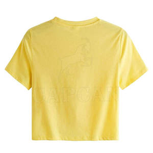 เสื้อครอปสลิมฟิตสำหรับผู้หญิงเสื้อแขนสั้นย้อมสีล้วนดีไซน์ตามสั่งในทุกสีเป็นมิตรกับสิ่งแวดล้อมสำหรับฤดูหนาว - Product Image 2