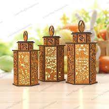 Linternas de madera para decoración inspiradas en el arte moderno - Product Image 2